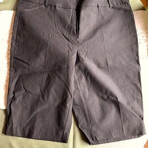 Black pull on Bermuda shorts